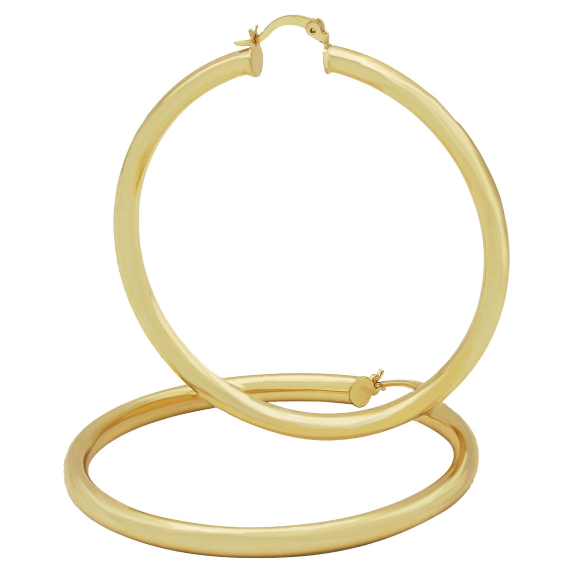 Large gold plated hoops deals