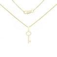 thumbnail image 1 of BEBERLINI Key CZ Charm 14K Gold Filled Box Chain Pendant Necklace Set Jewelry Women 20", 1 of 7