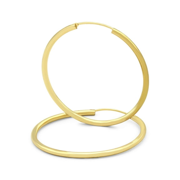 BEBERLINI Large Hoops 30 mm 14K Gold Filled Hoop Earrings Fashion Jewelry Women 2 mm Thick