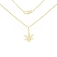 thumbnail image 1 of BEBERLINI Leaf CZ Charm 14K Gold Filled Box Chain Pendant Necklace Set Jewelry Women 18", 1 of 7