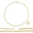 thumbnail image 1 of BEBERLINI Women Letter N CZ Charm Anklet 14K Gold Filled Rope Chain Ankle Bracelet Jewelry, 1 of 9