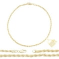 thumbnail image 1 of BEBERLINI Women Lock CZ Charm Anklet 14K Gold Filled Rope Chain Ankle Bracelet 10" Jewelry, 1 of 9