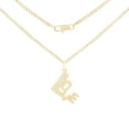 thumbnail image 1 of BEBERLINI Women Love Pendant Necklace Set 14K Gold Filled Cuban Chain CZ Charm Jewelry 24", 1 of 7