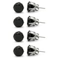 thumbnail image 1 of BEBERLINI Stud Earring Set of 4 Cubic Zirconia Earrings Shinny Female Black Round Ear Jewelry Size 10, 1 of 4