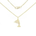 thumbnail image 1 of BEBERLINI Women Dolphin Pendant Necklace 14K Gold Filled Box Chain CZ Charm Jewelry 18", 1 of 7