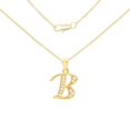 thumbnail image 1 of BEBERLINI Women Initial Letter B Pendant Necklace 14K Gold Filled Box Chain Jewelry 24", 1 of 9
