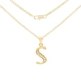 thumbnail image 1 of BEBERLINI Women Initial Letter S Pendant Necklace 14K Gold Filled Cuban Chain Jewelry 18", 1 of 9
