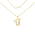 thumbnail image 1 of BEBERLINI Women Initial Letter U Pendant Necklace 14K Gold Filled Box Chain Jewelry 24", 1 of 8