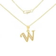 thumbnail image 1 of BEBERLINI Women Initial Letter W Pendant Necklace 14K Gold Filled Box Chain Jewelry 18", 1 of 9