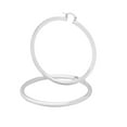 thumbnail image 1 of BEBERLINI Women Large Hoop Earrings Silver Plated 60 mm Hoops Fashion Jewelry 4 mm Thick, 1 of 8