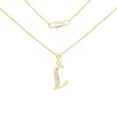 thumbnail image 1 of BEBERLINI Women Initial Letter L Pendant Necklace 14K Gold Filled Box Chain Jewelry 20", 1 of 9