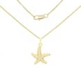 thumbnail image 1 of BEBERLINI Women Starfish Pendant Necklace Set 14K Gold Filled Box Chain CZ Charm Jewelry 20", 1 of 7