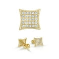thumbnail image 1 of BEBERLINI Women Stud Earrings Cubic Zirconia 14K Gold Filled Brass Fashion Jewelry Square, 1 of 7