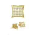thumbnail image 1 of BEBERLINI Women Stud Earrings Cubic Zirconia 14K Gold Filled Brass Fashion Jewelry Square, 1 of 7