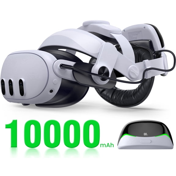 Comfortable VR Head Strap for Quest 2/3/3S with 10000mAh Magnetic Rechargeable Battery/MQ4003
