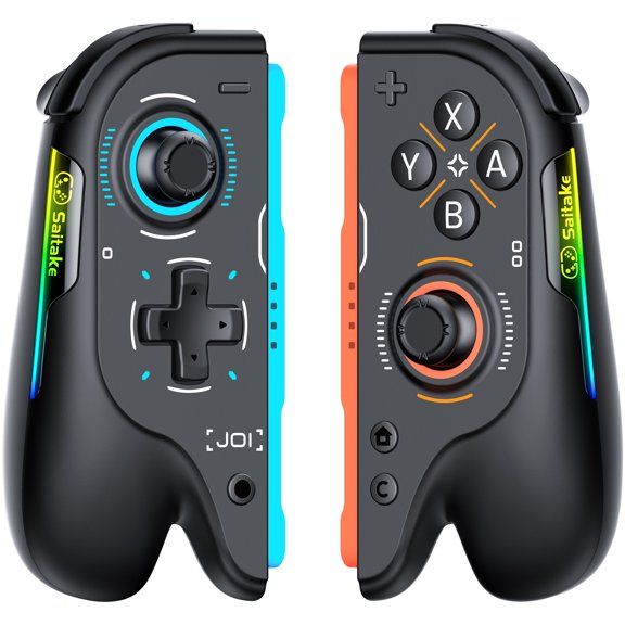 BEBONCOOL Wireless Split Controller Pair for Switch 2, TMR HallEffect DriftFree Joysticks, 9Axis ZeroDrift Gyro, 4Level Vibration, Programmable Back Buttons, RGB Light, 500mAh Battery, L
