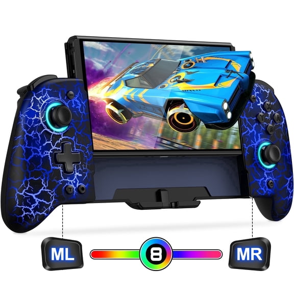 Beboncool Premium All-in-One Wireless Switch Controller, Hall Effect Joystick RGB Crack Light for Nintendo Switch/OLED