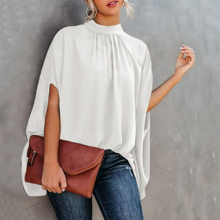 Top with elbow dolman sleeves technical fashion illustration with