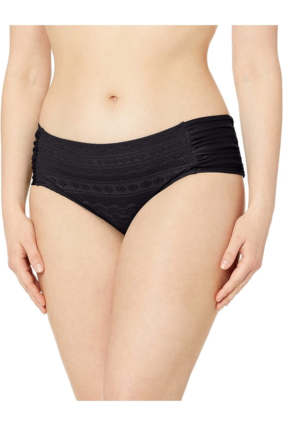 Womens Plus Size Crochet Side Tab Bikini Bottoms
