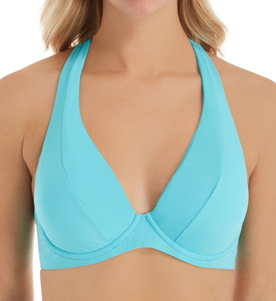 BECCA Sea Color Code Sabrina Underwire Bra Bikini Swim Top, US 32D, UK