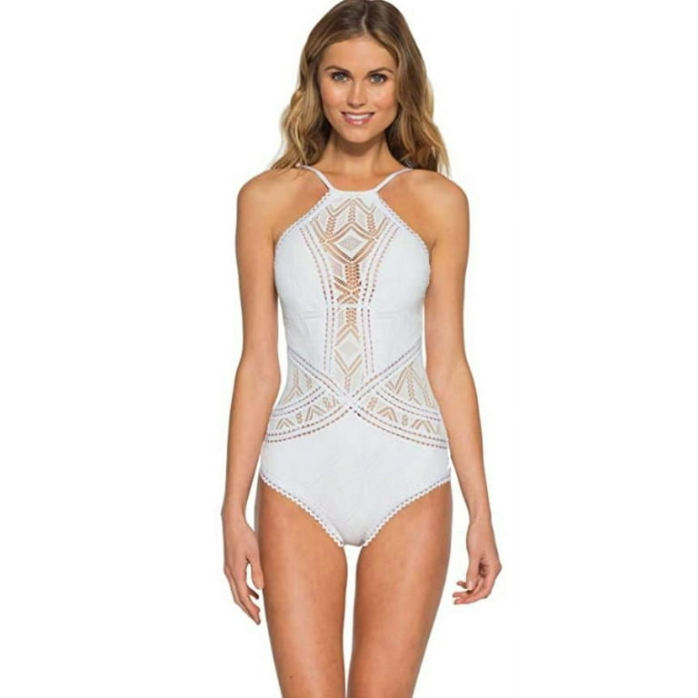 BECCA by Rebecca Virtue Color Play Aurora High Neck One Piece White Walmart
