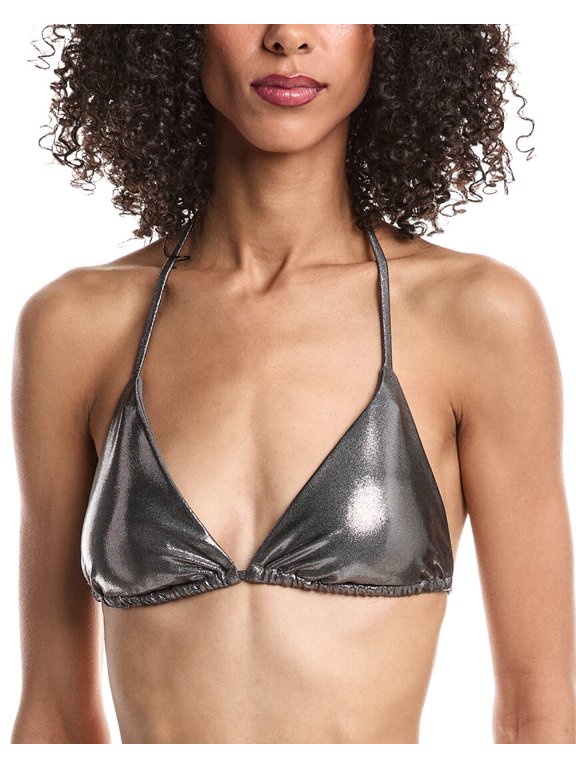 BECCA by Rebecca Virtue womens Cheryl Triangle Top, l, Gray