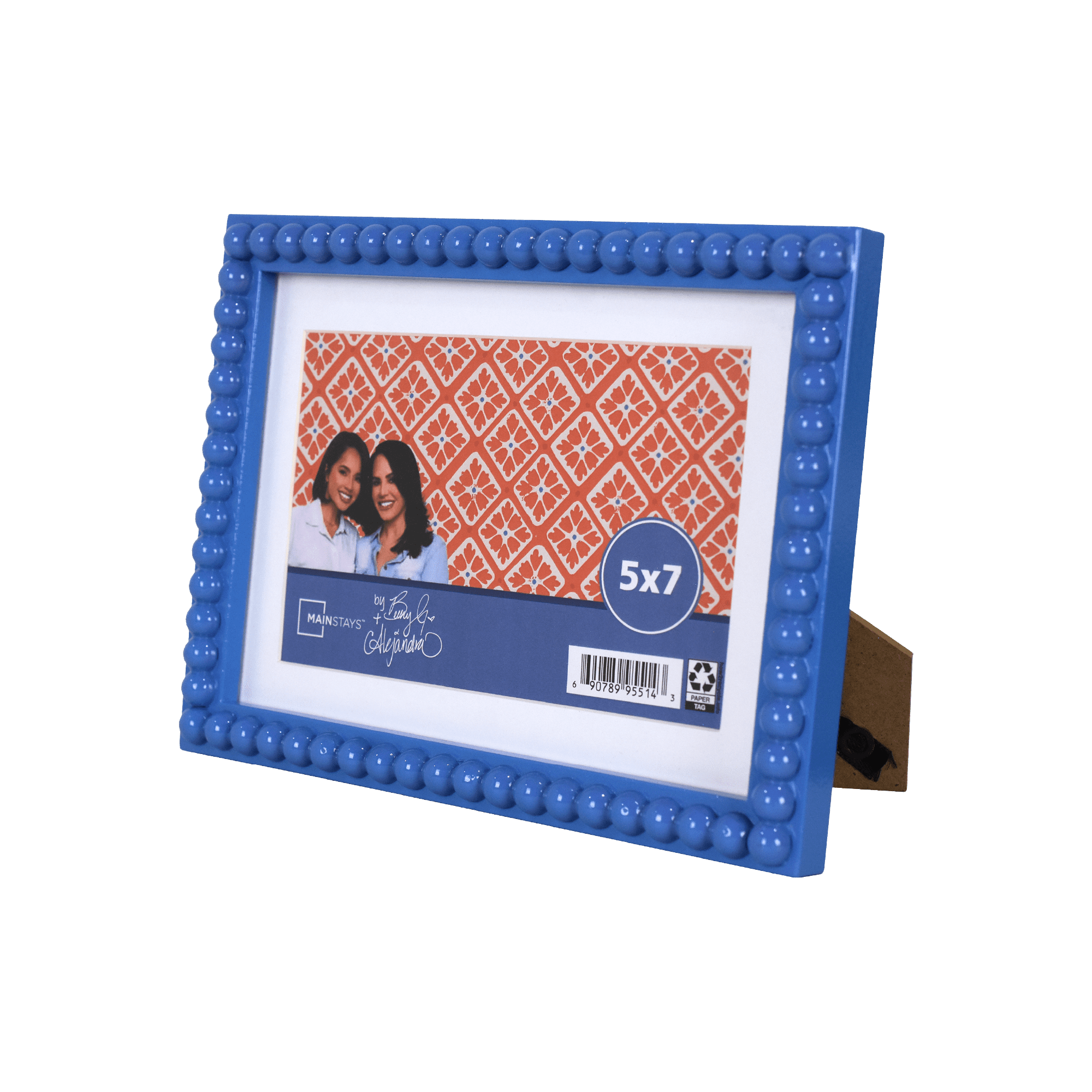 Mainstays by Becky G. & Alejandra 4" x 6" or 5" x 7" Beaded Photo Frame, Blue Eyes