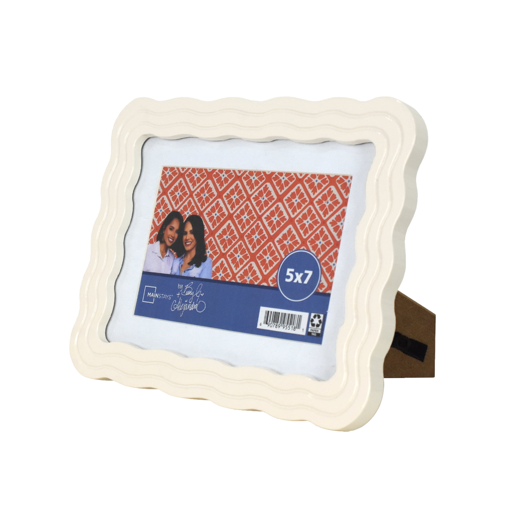 Crystal Art Gallery Becky G 7x5 White Wavy Photo Frame - Walmart.com