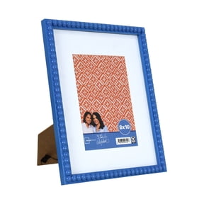 Mainstays by Becky G. & Alejandra Beaded Photo Frame, Blue Eyes, Fits 5 in x 7 in or 8 in x 10 in Photos