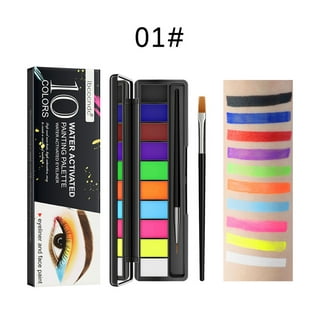 HSMQHJWE Makeup Artist Face Charts Professionals Rainbow Face Paint Kit  Colorful Water Based Body Paint Strokes Painting Party Supplies 8ml Fabric  Stencils for Clothes for Kids 