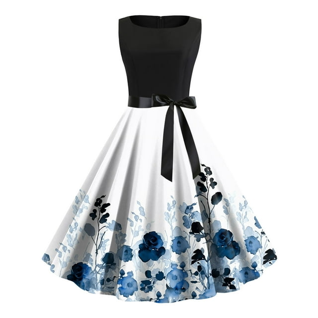 BECLOTH 2024 Women Sleeveless Vintage Cocktail Dresses Vintage Evening