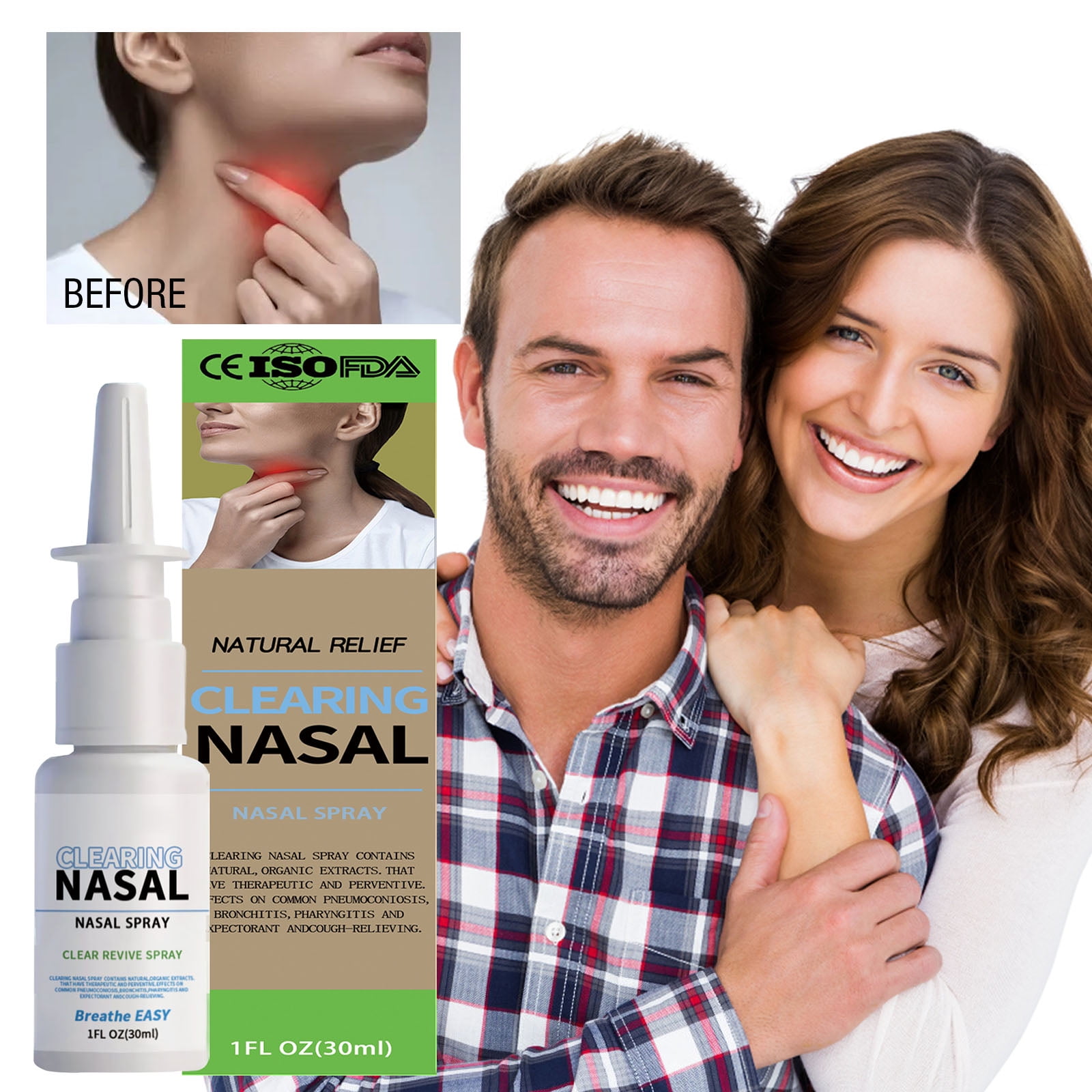 BECLOTH Nasal Spray To Nasal Congestion Nasal Nose Stop Snoring