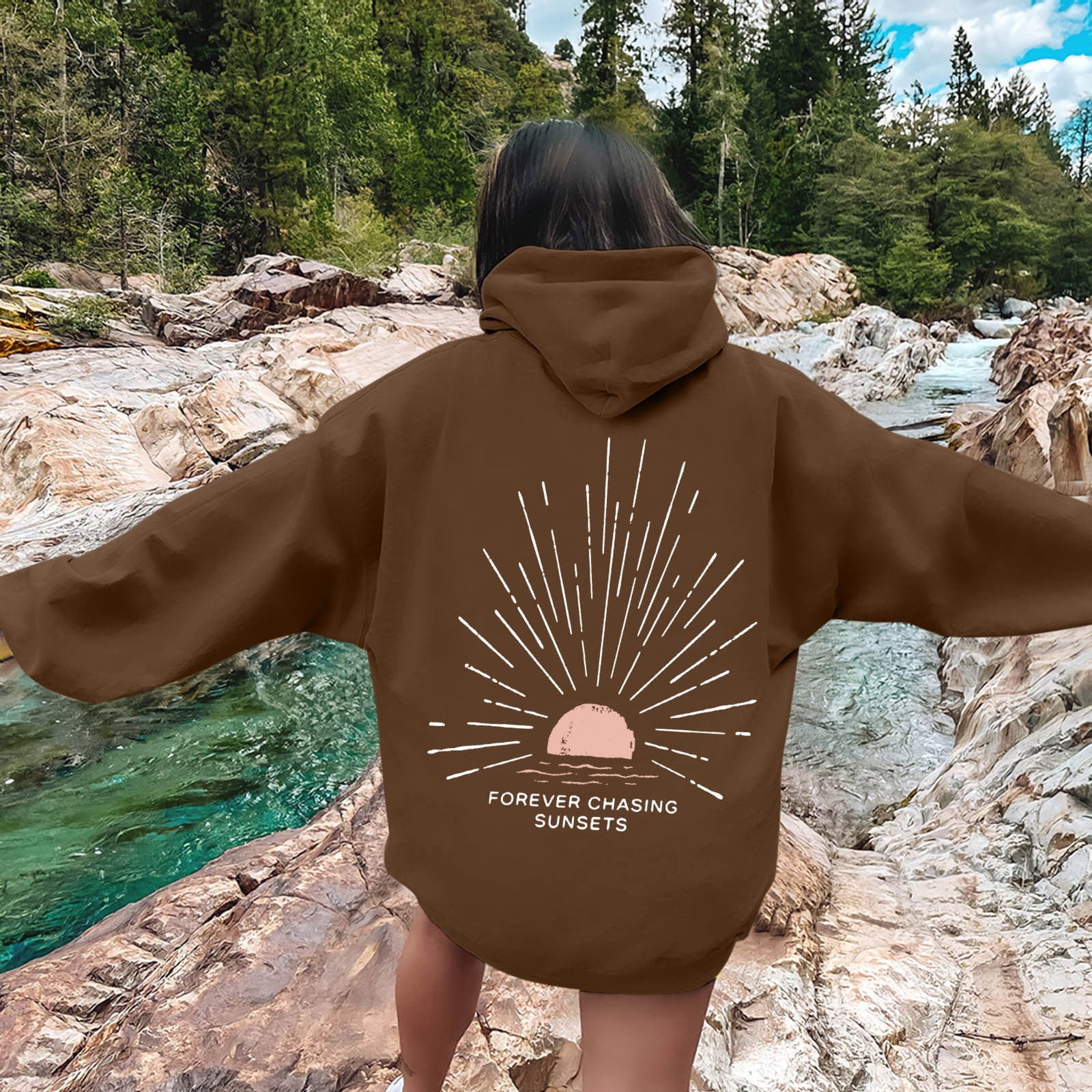 BECLOTH Sunset Hoodie Beach Hoodie Beach Hoodies Oversized Hoodie Beachy Sweatshirt Beachy Hoodies Coconut Girl Surf Hoodie Beach Sweatshirt Brown XL Walmart