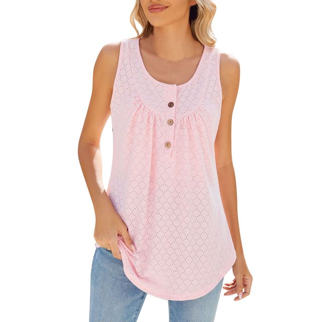 BECLOTH Women Fashion Casual Sleeveless Top Casual Shirt Vest Round