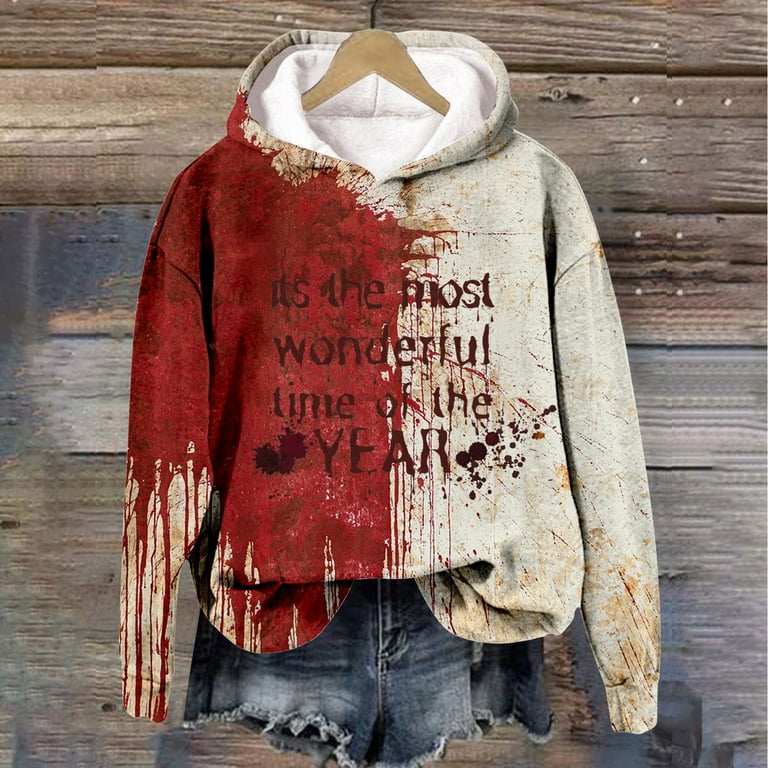 Letter Printed Hooded Long Sleeve Sweater Letter Printed Hooded Long Sleeve Sweater