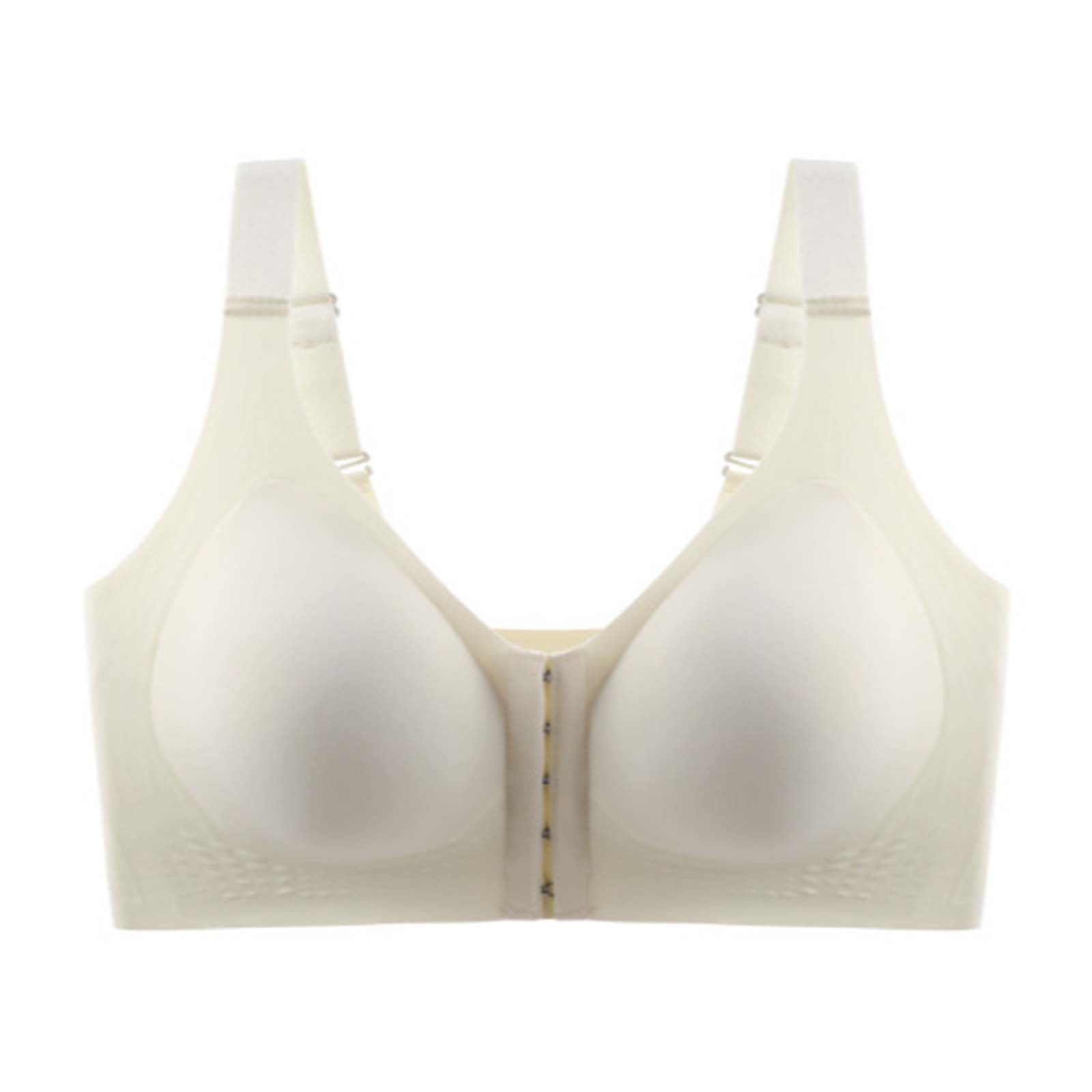 BECLOTH Women's Plus Size Wireless Bra With Front Closure Seamless Back ...