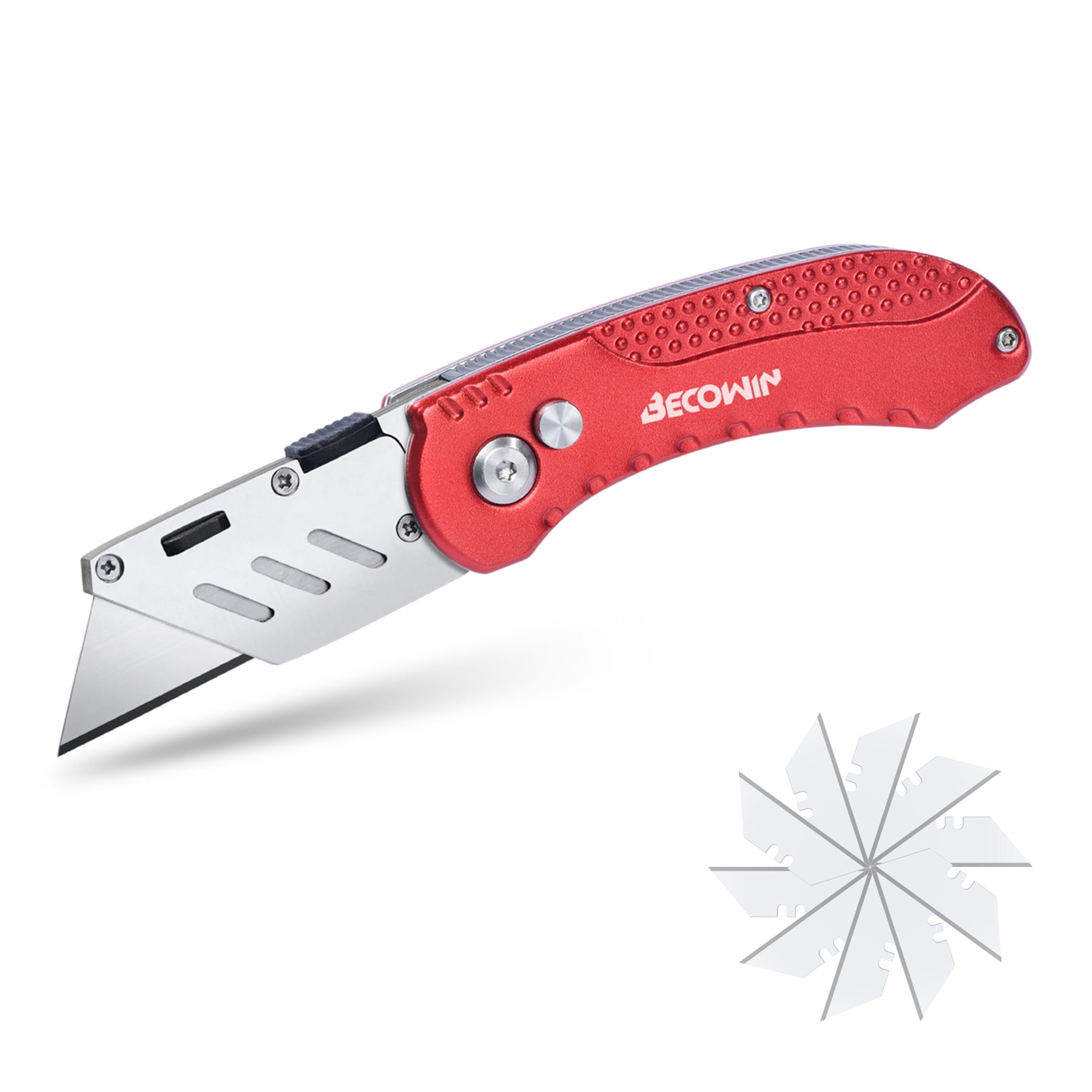 BECOWIN Folding Box Cutter Utility Knife Pocket Quick Change SK5 
