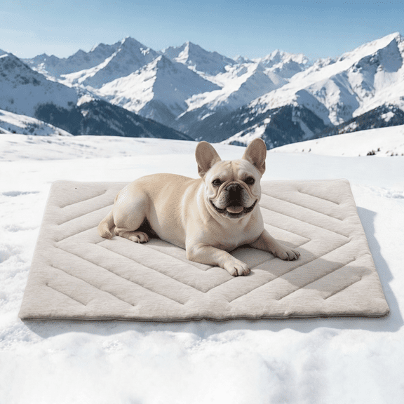 BECROWM Dog Cooling Mat,Q-Max>0.46 Instant Cool Pad for Dogs,Reversible Thick Pet Cooling Pad,Machine Washable,Breathable Velvet Base for Crate,Car,Indoor&Outdoor Summer(Meduim，36Lx23"W)