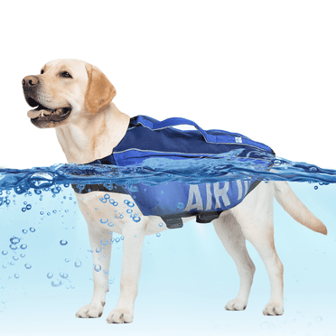 BECROWM Dog Life Jacket Ripstop Dog Safety Vest Adjustable Preserver with High Buoyancy and Durable Rescue Handle for Small,Medium,Large Dogs (Medium)