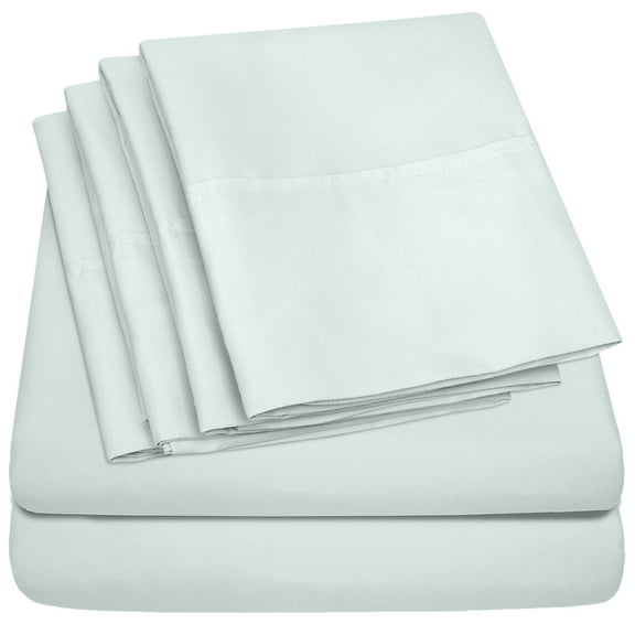 BED BATH N MORE Luxurious Ultra Soft 6-Piece Bed Sheet Set Mint Queen