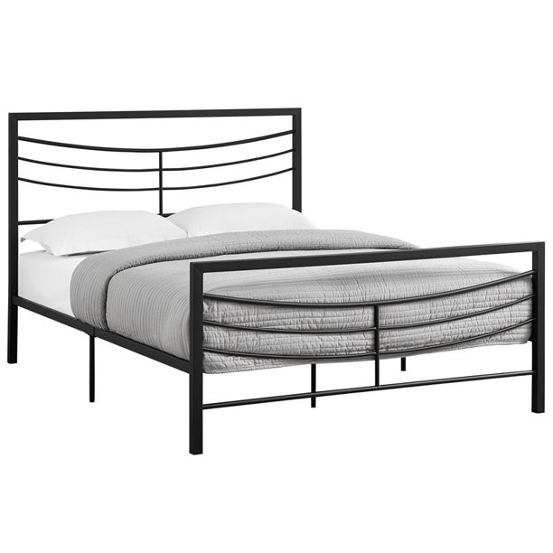 BED QUEEN SIZE / BLACK METAL FRAME ONLY