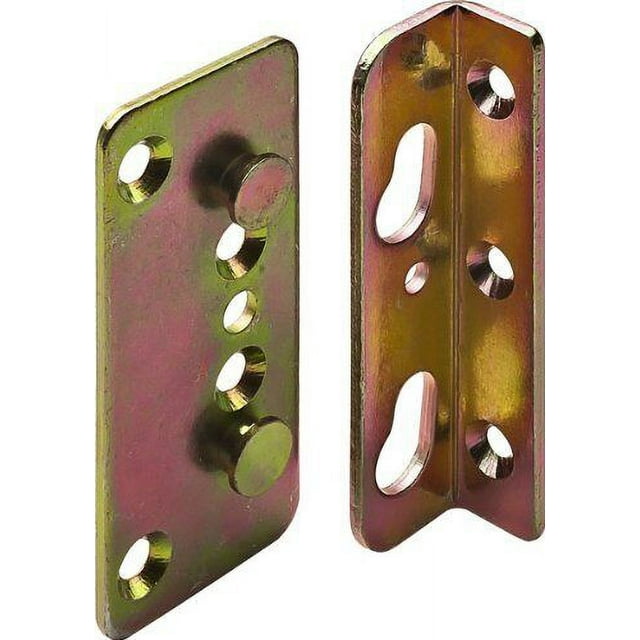 BED RAIL BRACKETS SIDERAILS PAIR SURFACE MOUNTED KEYHOLE
