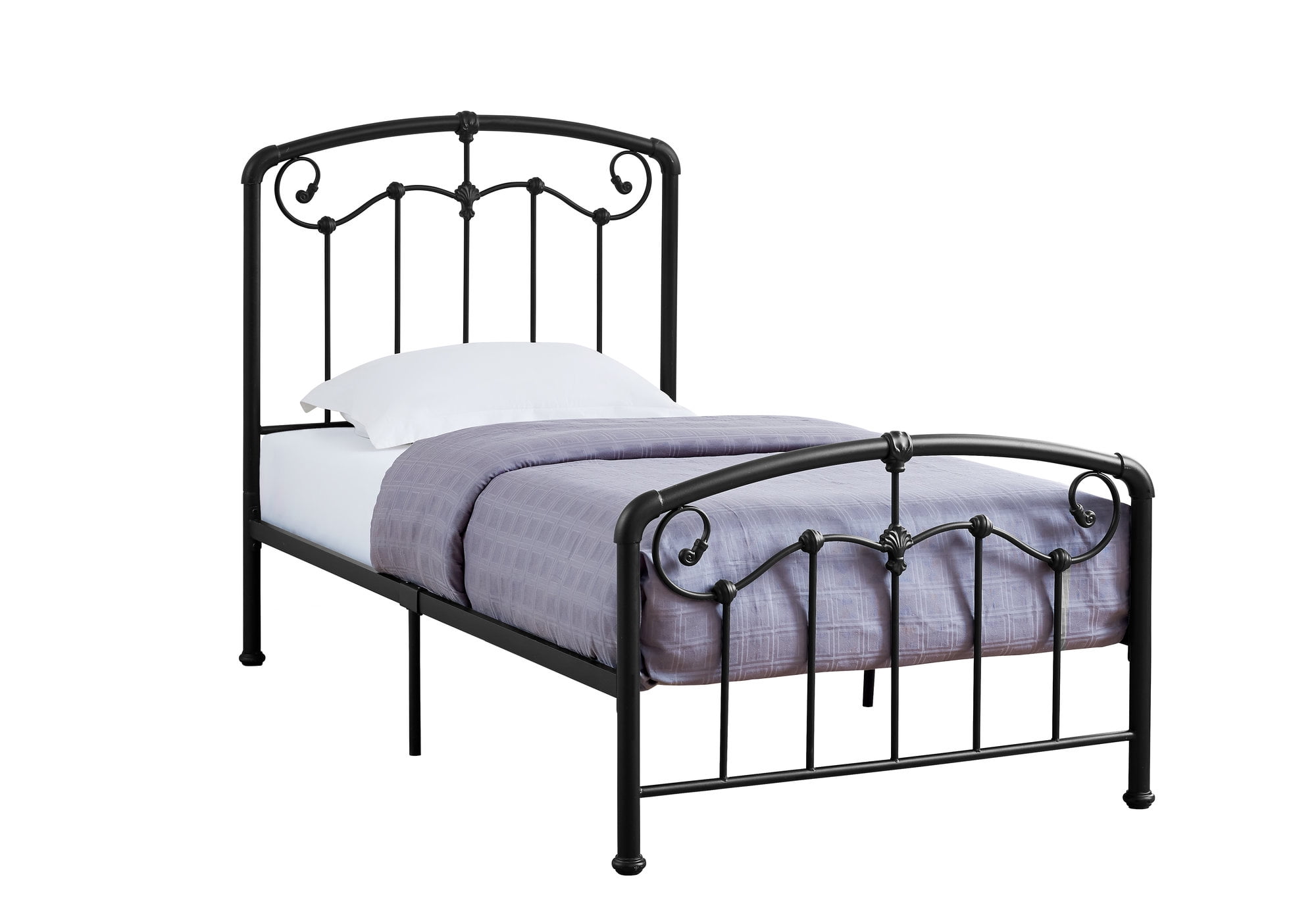 BED TWIN SIZE / BLACK METAL FRAME ONLY