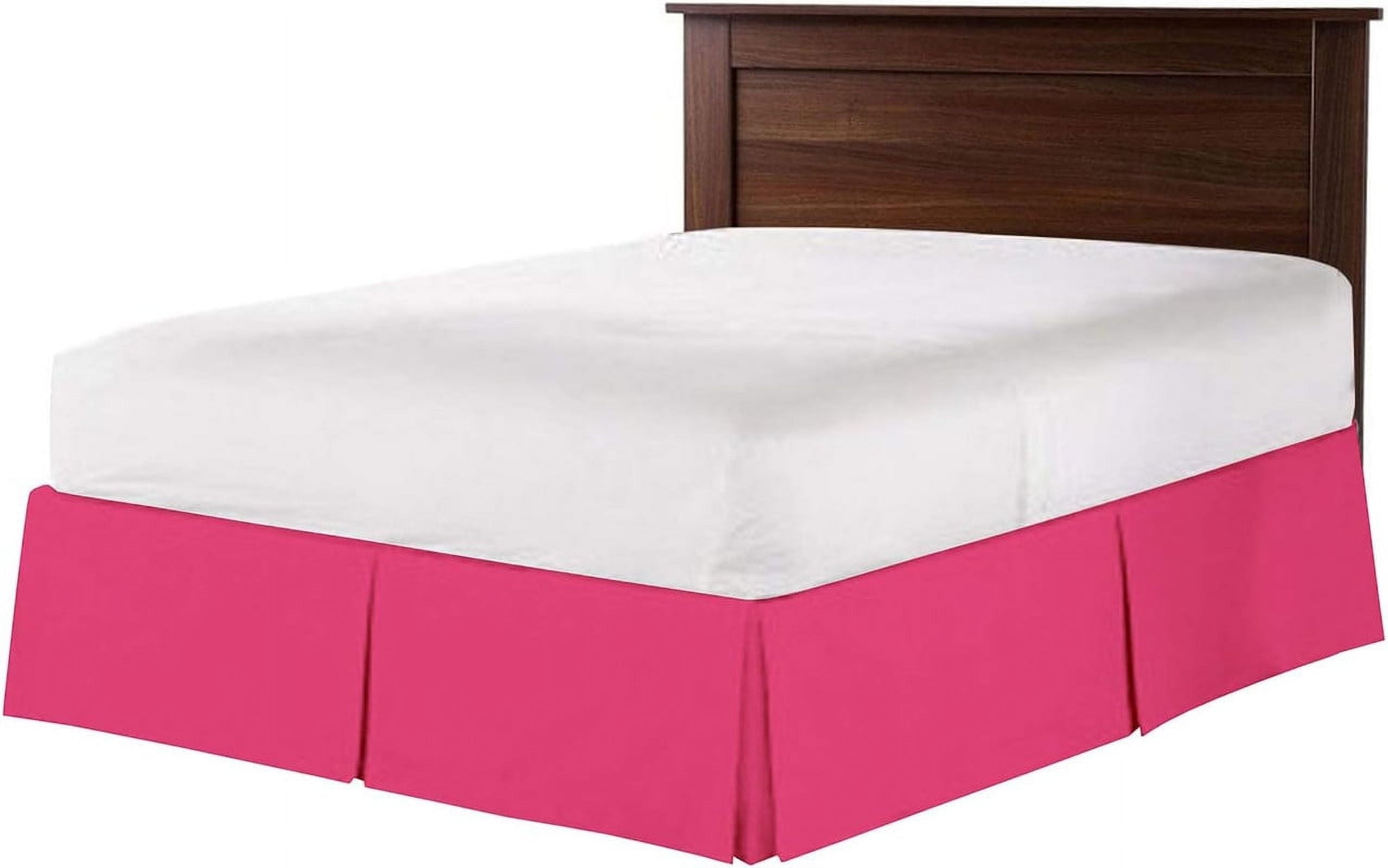 BEDDING BEGS 100% Microfiber, Box Pleated Bedskirt, Easy Fit 14 ...
