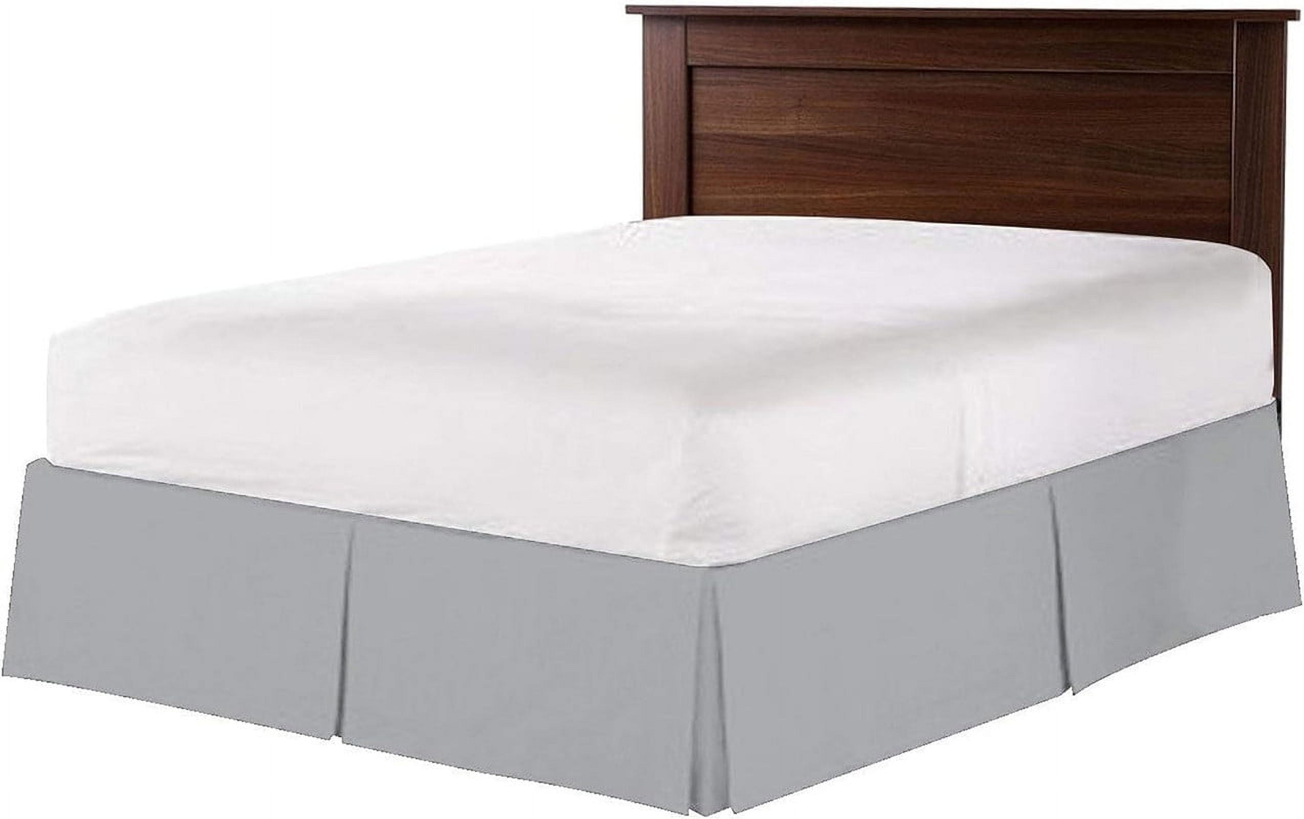 BEDDING BEGS 100% Microfiber, Box Pleated Bedskirt, Easy Fit 16 ...
