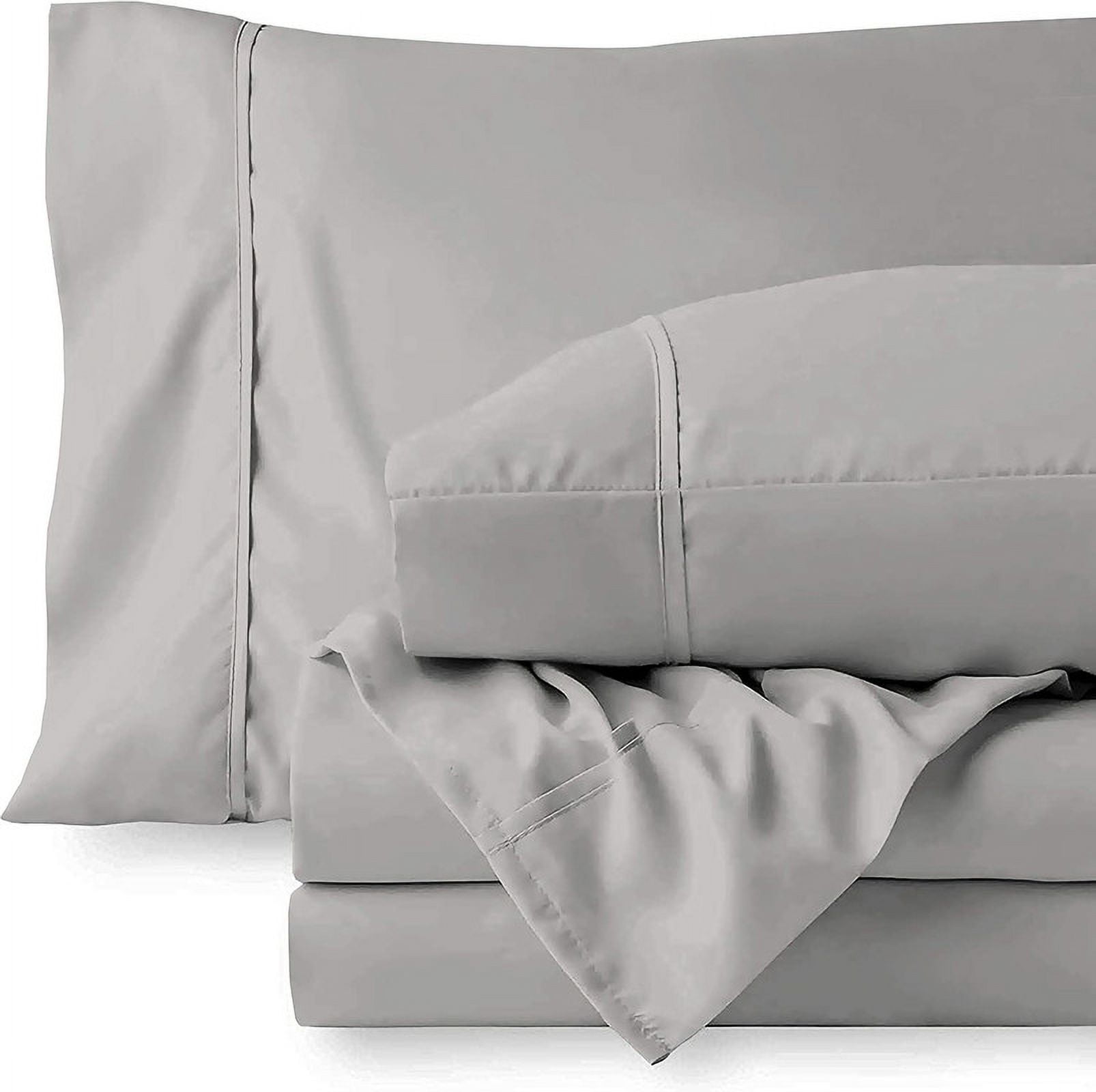 600 Thread Count Egyptian Cotton Bedding Set – 4-Piece Full Size Sheet Set With 18" Deep Pocket (Ivory)