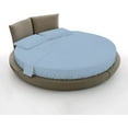 thumbnail image 1 of BEDDING BEGS - 4 Piece Cotton Round Bedsheet 100% Egyptian Cotton, 22" Deep Pocket,80" Diameter, 400 TC, Round Sheet Set, Super Soft, Luxury and Easy Care -Light Blue Solid, Twin XL Size, 1 of 3