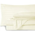thumbnail image 1 of BEDDING BEGS 5 PC Split Sheet Set-100% Cotton, 800 TC, Split Cal-King Sheet Set for Adjustable Beds, 22" Deep Pocket, Hotel Quality Sheets-Ivory Stripe, 1 of 6