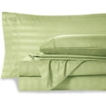 thumbnail image 1 of BEDDING BEGS 5 PC Split Sheet Set-100% Cotton, 800 TC, Split King Sheet Set for Adjustable Beds, 14" Deep Pocket, Hotel Quality Sheets-Sage Stripe, 1 of 6