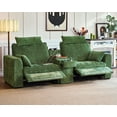 thumbnail image 1 of BEDEEP 103'' Power Reclining Loveseat Sofa with Console, Chenille 2-Seater Recliner Sofa with Wireless Charger, USB, Cup Holder, Headrest, Drawer for Living Room RV, Green, 1 of 10